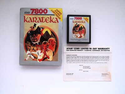 KARATEKA  (Atari 7800) 1988 - Original Box, Cartridge, Warranty - NO MANUAL