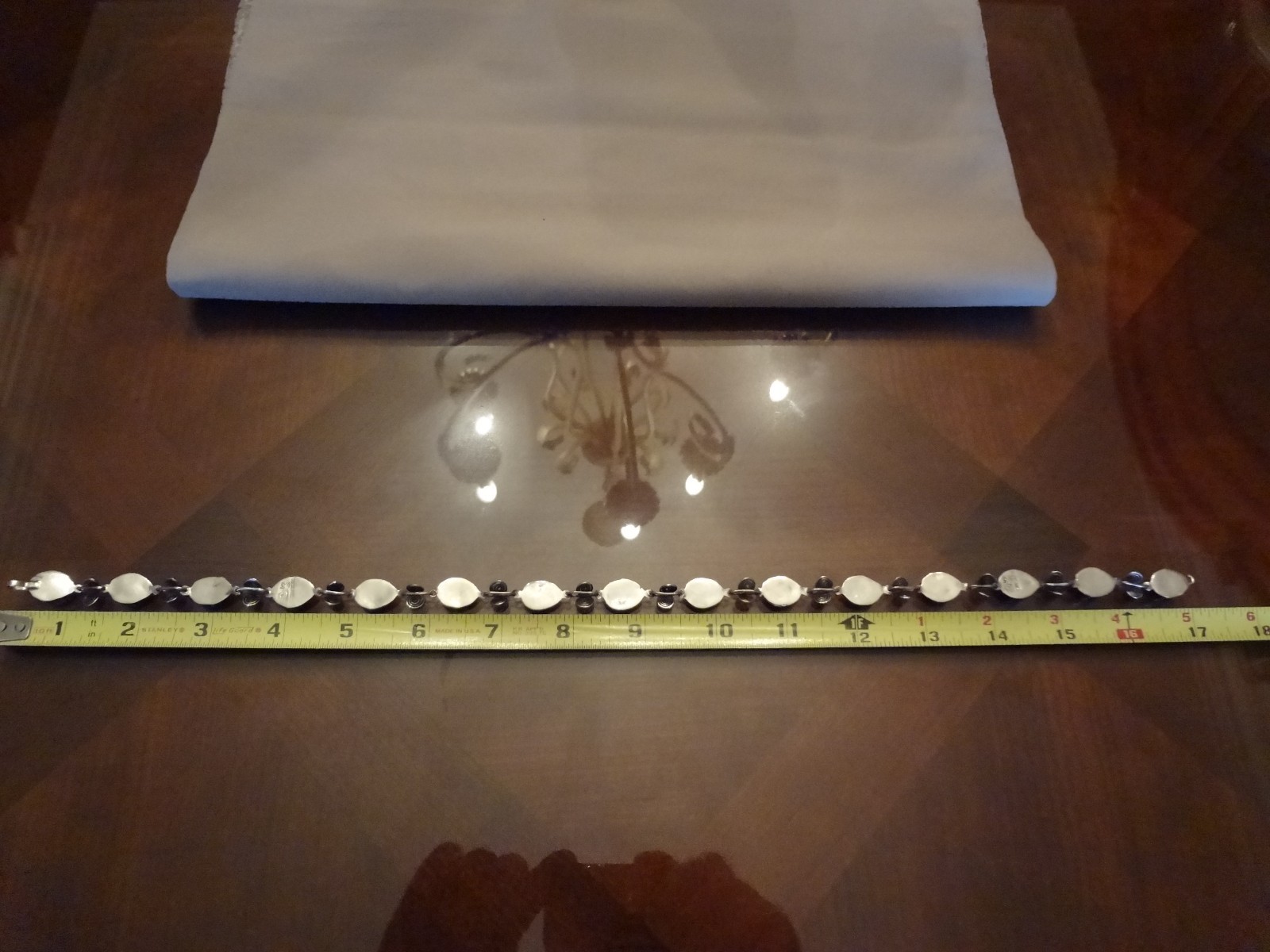 VINTAGE --LA STERLING SILVER CHOKER NECKLACE-925--VERY OLD AND NICE