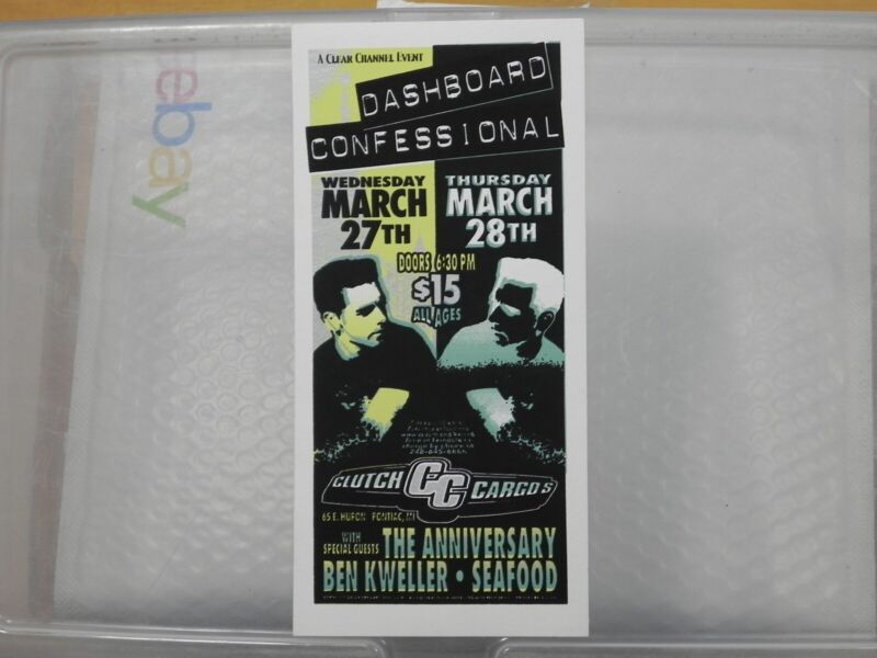 Dashboard Confessional Concert HANDBILL Ben Kweller Artist Mark Arminski