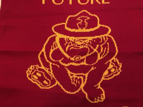USMC FUTURE DEVIL DOG knitted acrylic throw banner Bulldog 31
