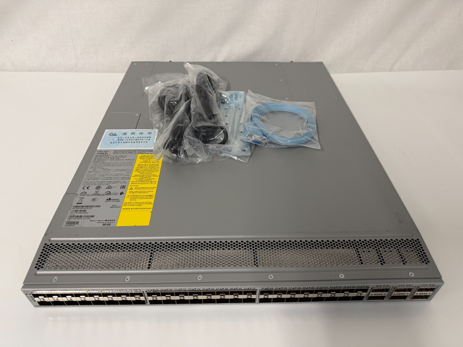 Cisco Nexus N9K-C93180YC-FX 9300 Switch 48 Port 25G SFP 6 100G