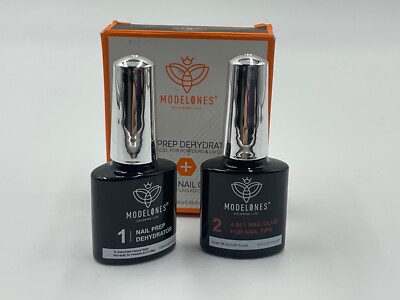 Modelones 4 in 1 Nail Glue Gel Nail Prep Dehydrate Gel Nail Kit Nail Extension 