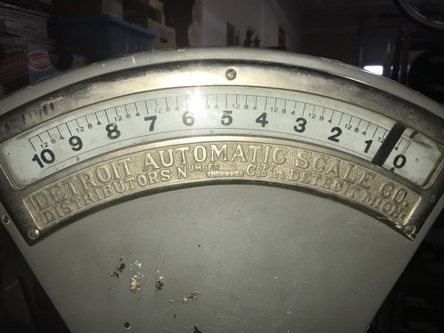 RARE Detroit Automatic Scale Co. Gen Store Mercantile Counter Scale 30lb Works!!
