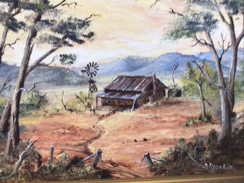 Sue Mackie  Pair Of Framed Oil Paintings Circa 1970s