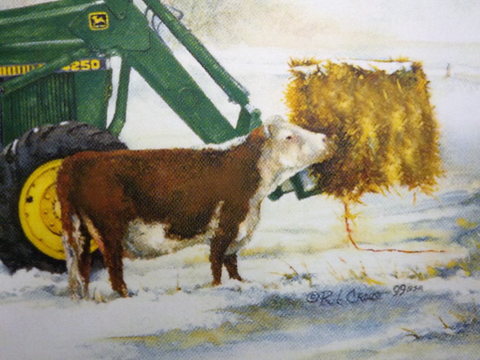 JOHN DEERE TRACTOR ART by RAY CROUSE - EARLY MORNING CHORES - SIGNED PRINT ONLY