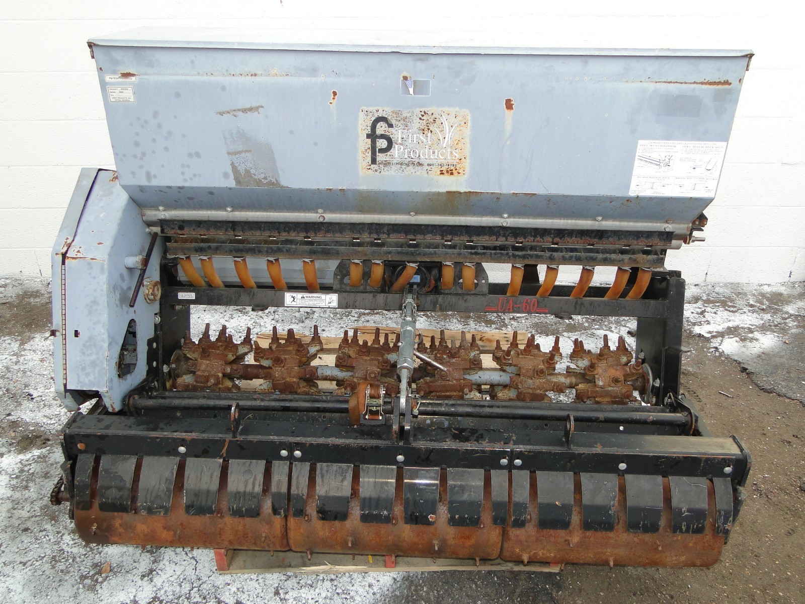 First Products AERA-VATOR UA60/SB60 Aerator/Overseeder/Thatcher 3 Point Seeder