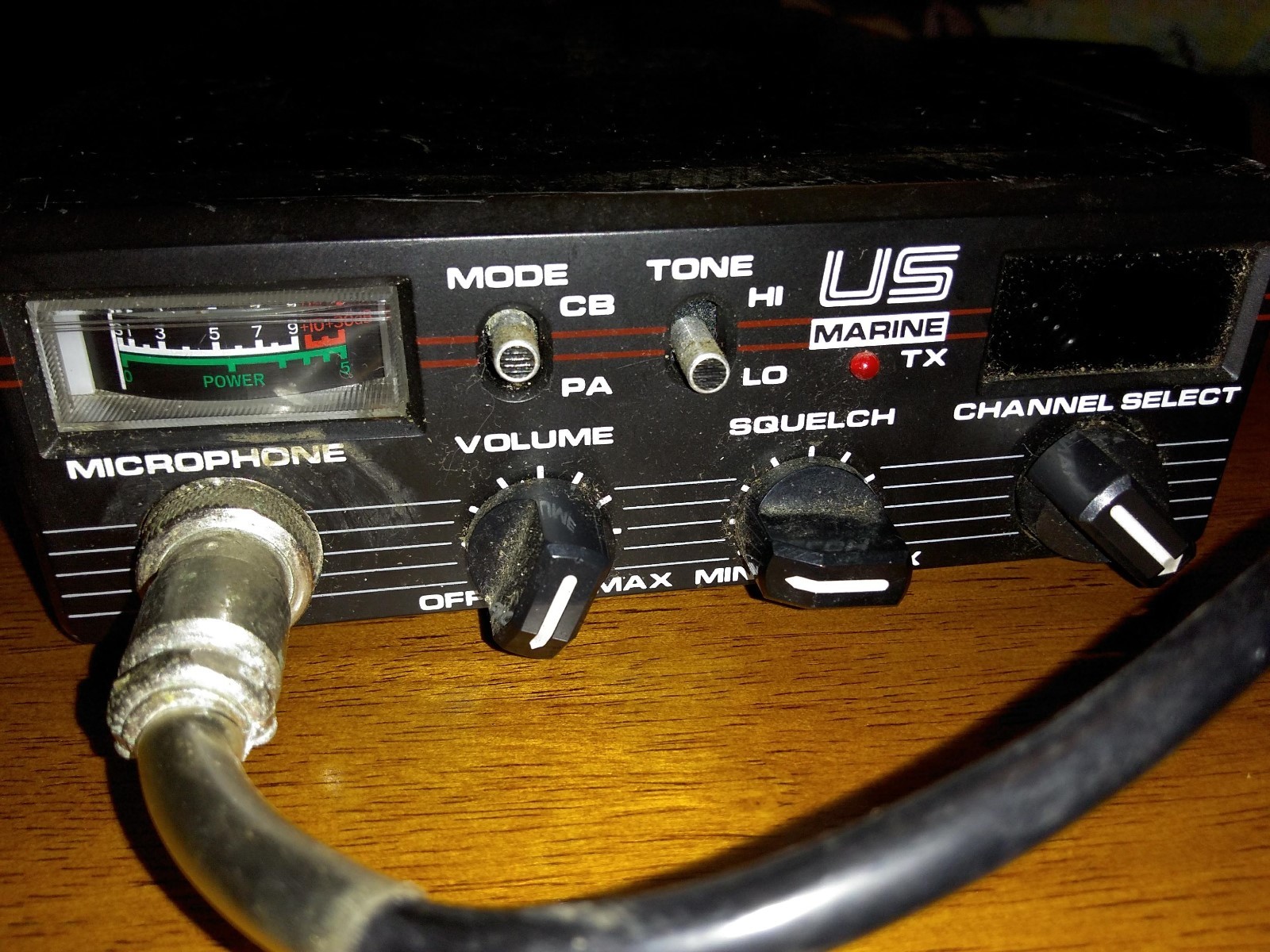 US MARINE Citizen Band Transceiver Vintage CB Radio/PA Model No.BAY 40 AUDIOVOX