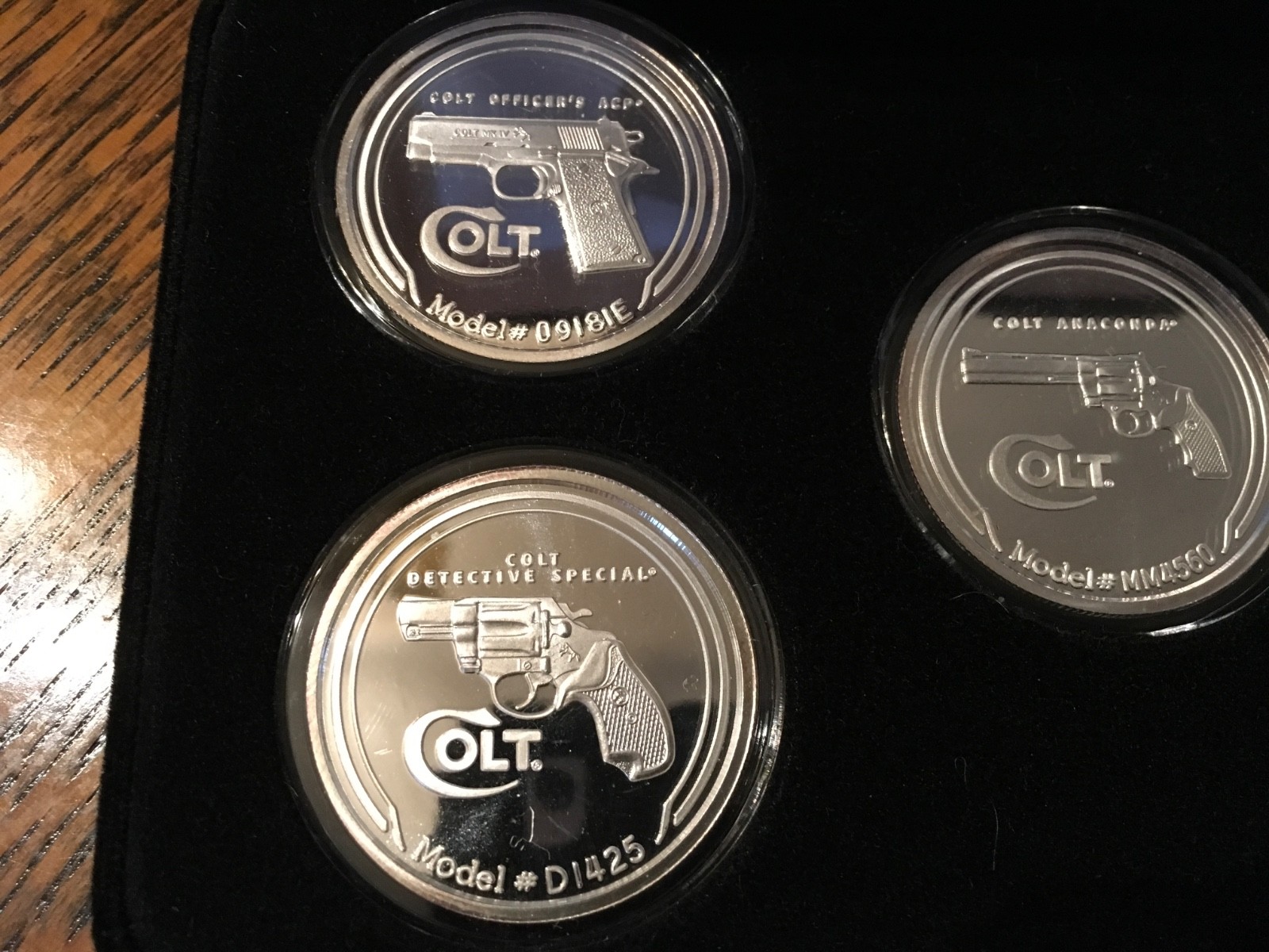Colt Silver rounds and Medallions sets, 2 sets Rare