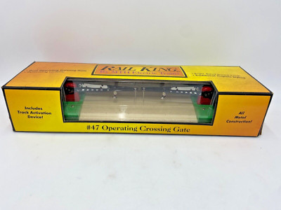 MTH  Rail King  30-1087  No.47  Operating Crossing Gate. Free Shipping  NOS