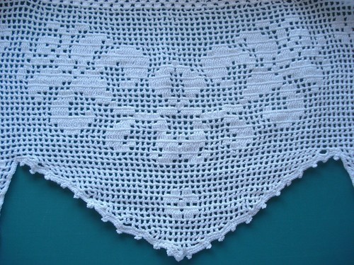 Gorgeous Handmade Filet Crochet Bodice With Sleeves - Antique 1900's - Unused