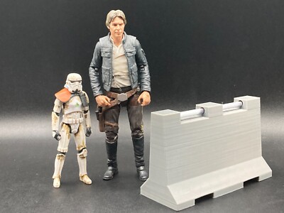 CUSTOM JERSEY BARRIER for 6''  1:12 STAR WARS GI JOE FIGURE DISPLAY DIORAMA (D80)
