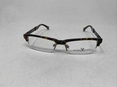 MARC ECKO EYEGLASSES PEDDLER TORTOISE 52/16/140 FLEX HINGE HALF RIMLESS LK52