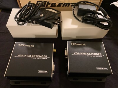 TESmart 1080P 60Hz USB VGA KVM Extender Over Cat5e/Cat6 Ethernet (300m)