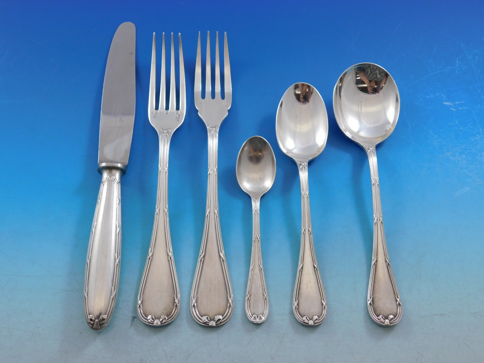 Christofle 廃盤Rubanea gris 10点セット