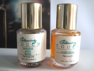  2pc lot Vintage Glowing Touch Sunshine Jasmine Rose Gardenia perfume oil
