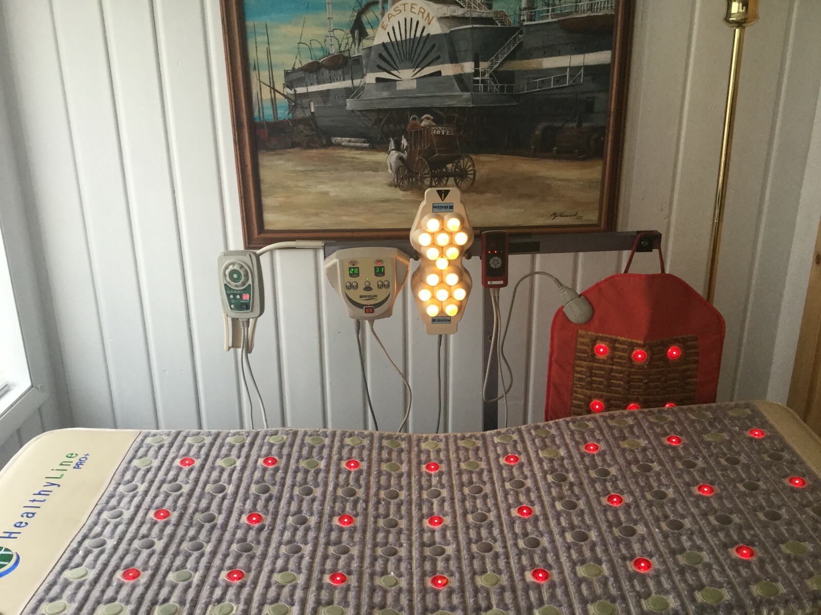 Healthy Line-PEMF-Photon Massage Table Mat-Migun hy-777 far infrared projector