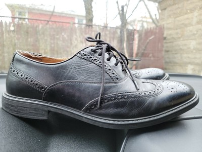 Aldo Men's Black Leather Lace up Brogue 