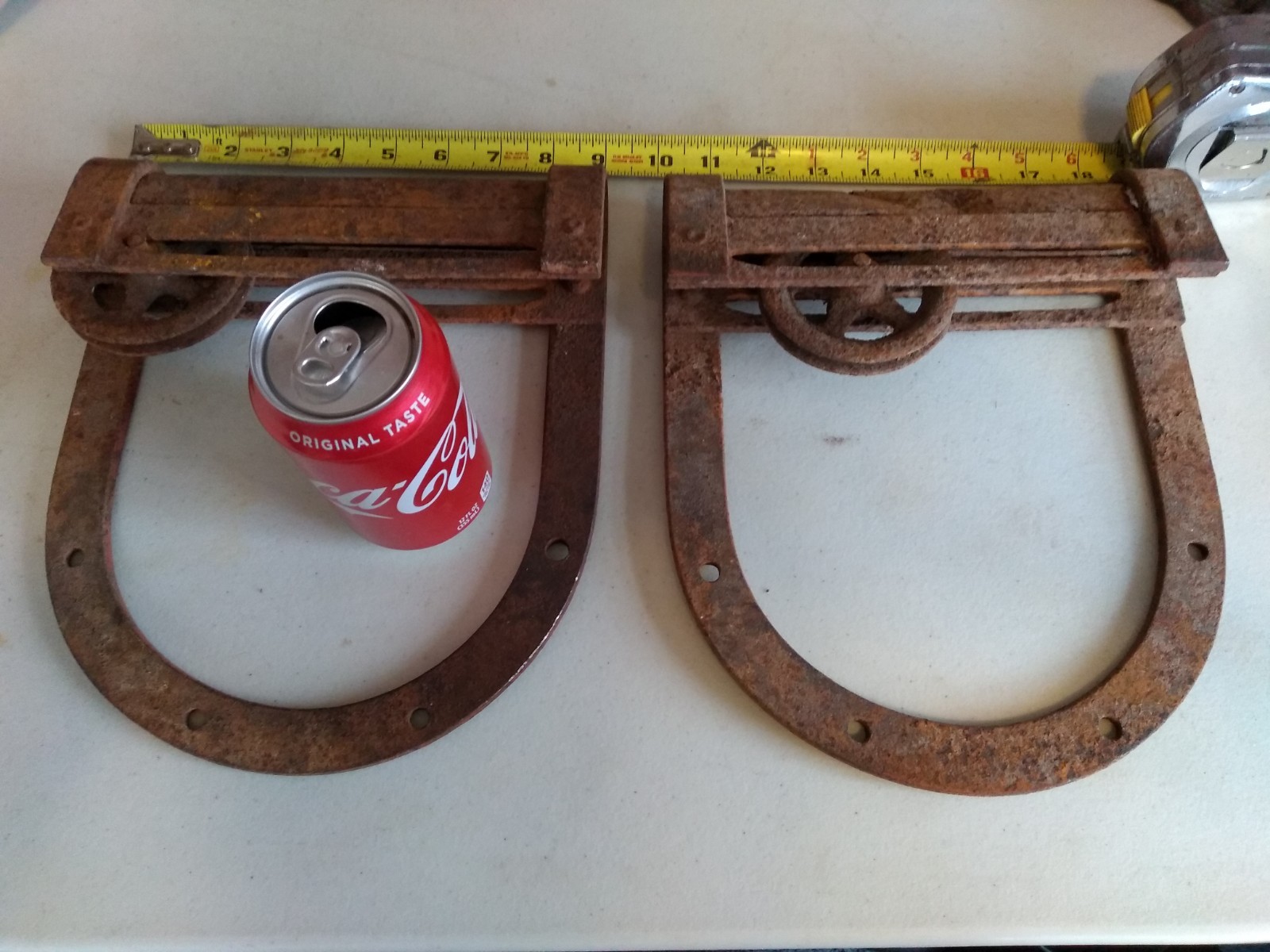 2 rare Vintage Barn Door Rollers sliding door  Repurpose decor