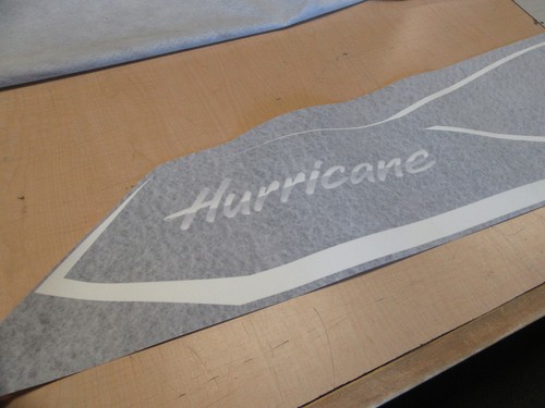 HURRICANE GRAPHIC HULL DECAL SET OF (2) 20 SPORT DECK GRAY