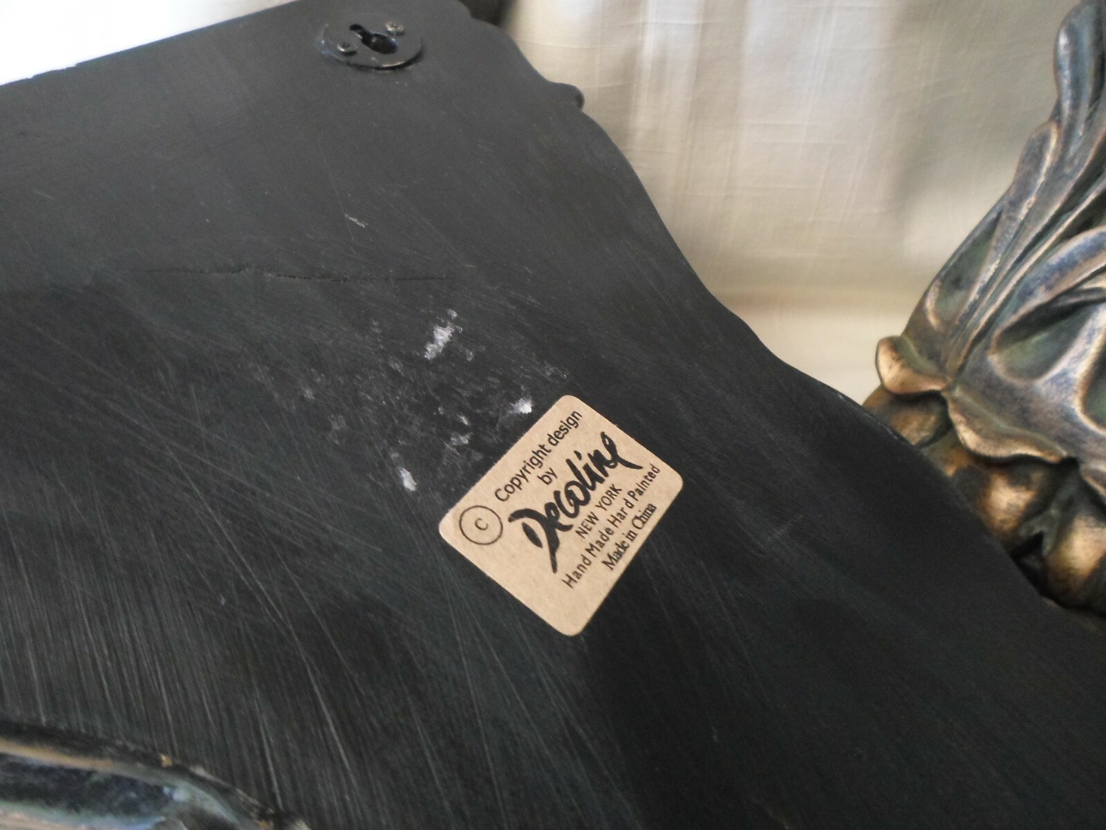 WALL SHELF PAIR DECOLINE NY HEAVY CAST BRONZE LOOK OLD WORLD DESIGN 12