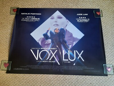 Vox Lux Original Quad Poster RARE 2018 30x40 Inches Dbl Sided Natalie Portman