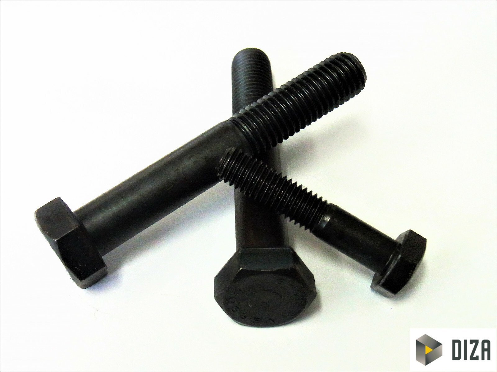 Sechskantschrauben mit Schaft DIN 931 10.9 schwarz M6 M8 M10 M12 M14 M16 M18 M20