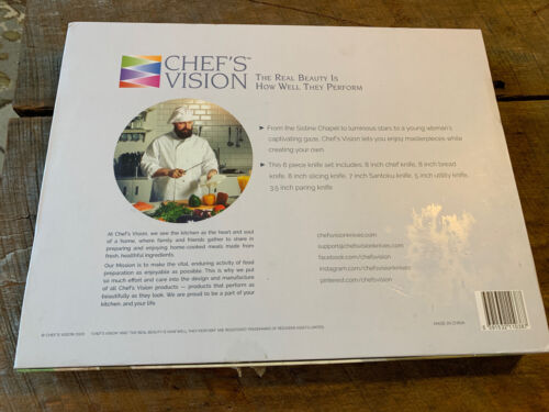 Chef's Vision 6-Piece Masterpiece Series Renaissance Paintings Kitchen Knife Set