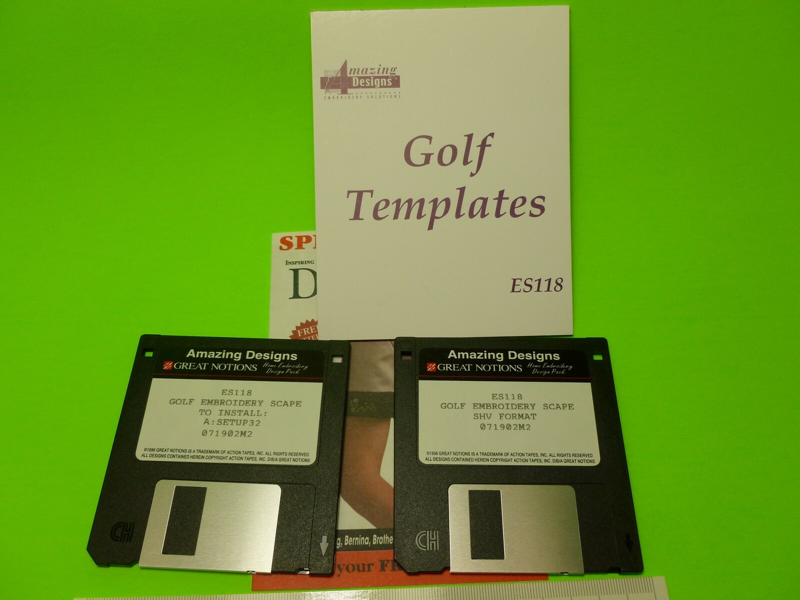 Amazing Designs Embroideryscapes Golf Scape Kit Embroidery Disks ES118 Transfers