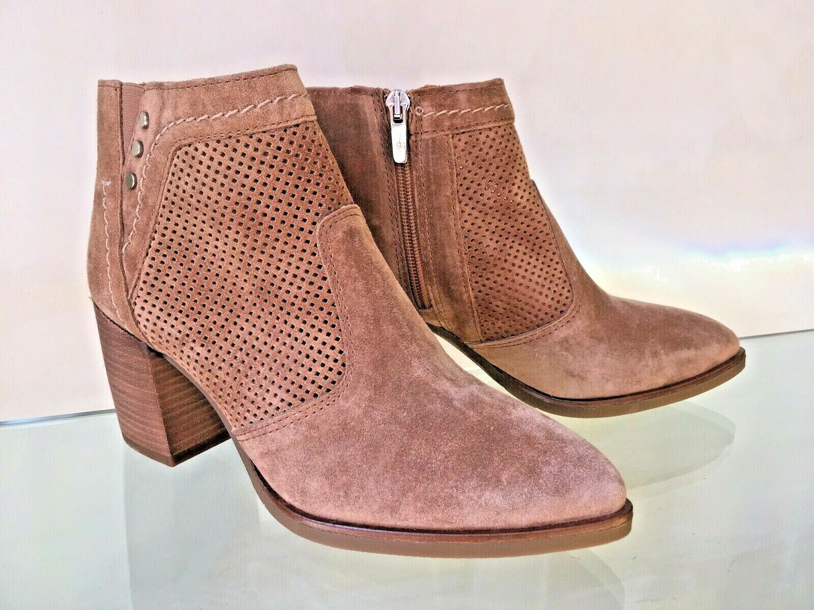 ALPE ALPE WOMEN'S TAN SUEDE LEATHER ANKLE BOOT 4603 1101