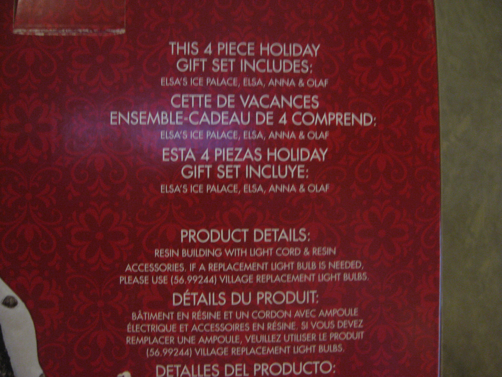 NEW DEPT 56 Frozen Holiday Gift Set Disney Pre-Lit Frozen Figurine Department 56