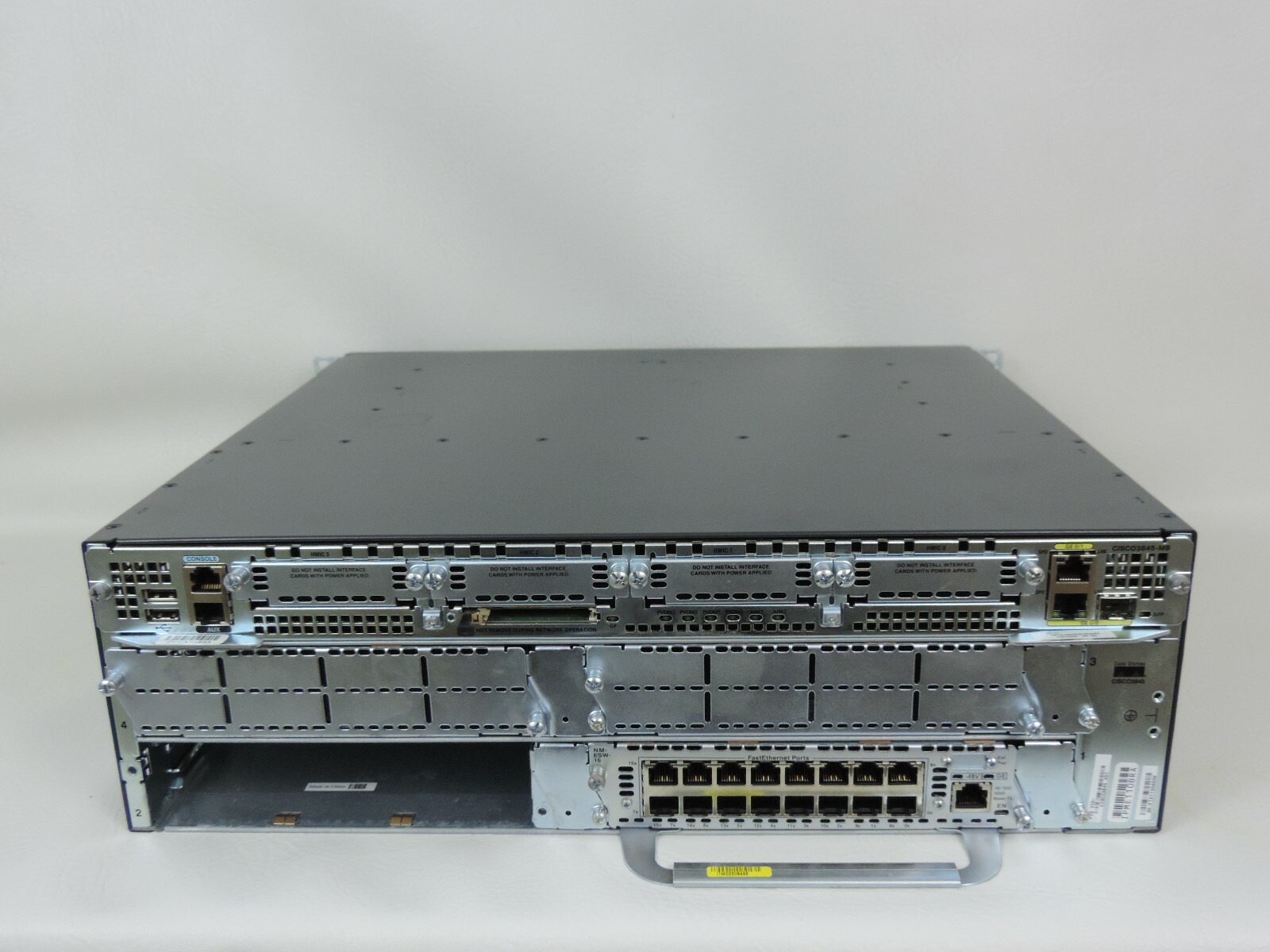 Cisco 3845-MB with NM-ESW-16 Port Switch Network Module