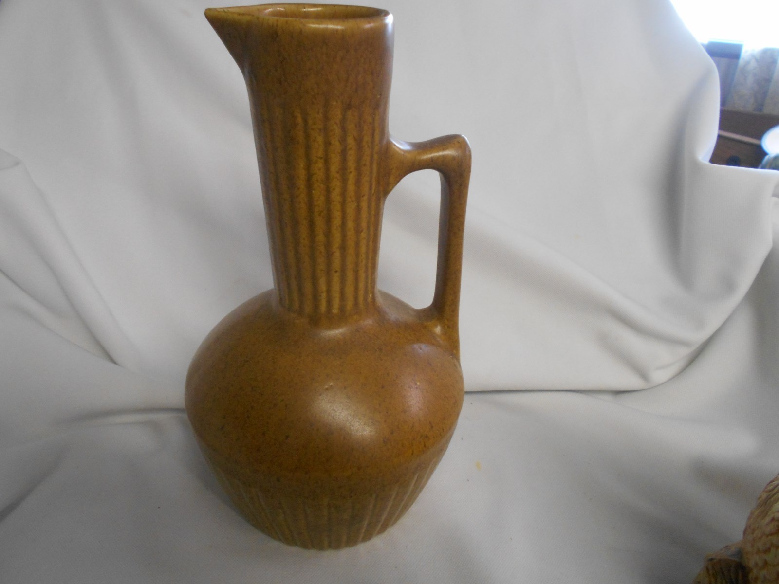vintage Western USA pottery crock stoneware large pitcher