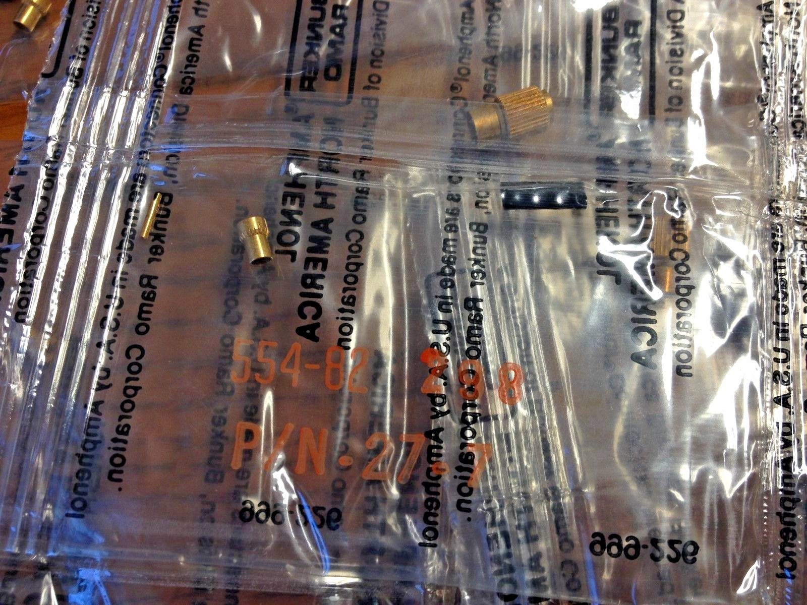 AMPHENOL 554-82  298(P/N-27-7) Lot of 10 Vintage Stock in sealed bags Not used