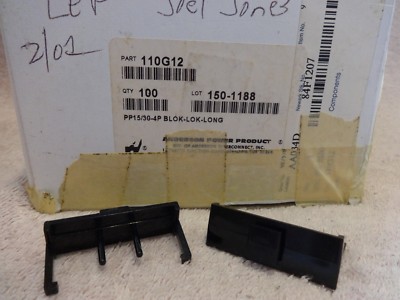 ANDERSON POWER PROD 110G12 BLOCK LOK  4 POS Polycarbonate Black, LONG Box of 100