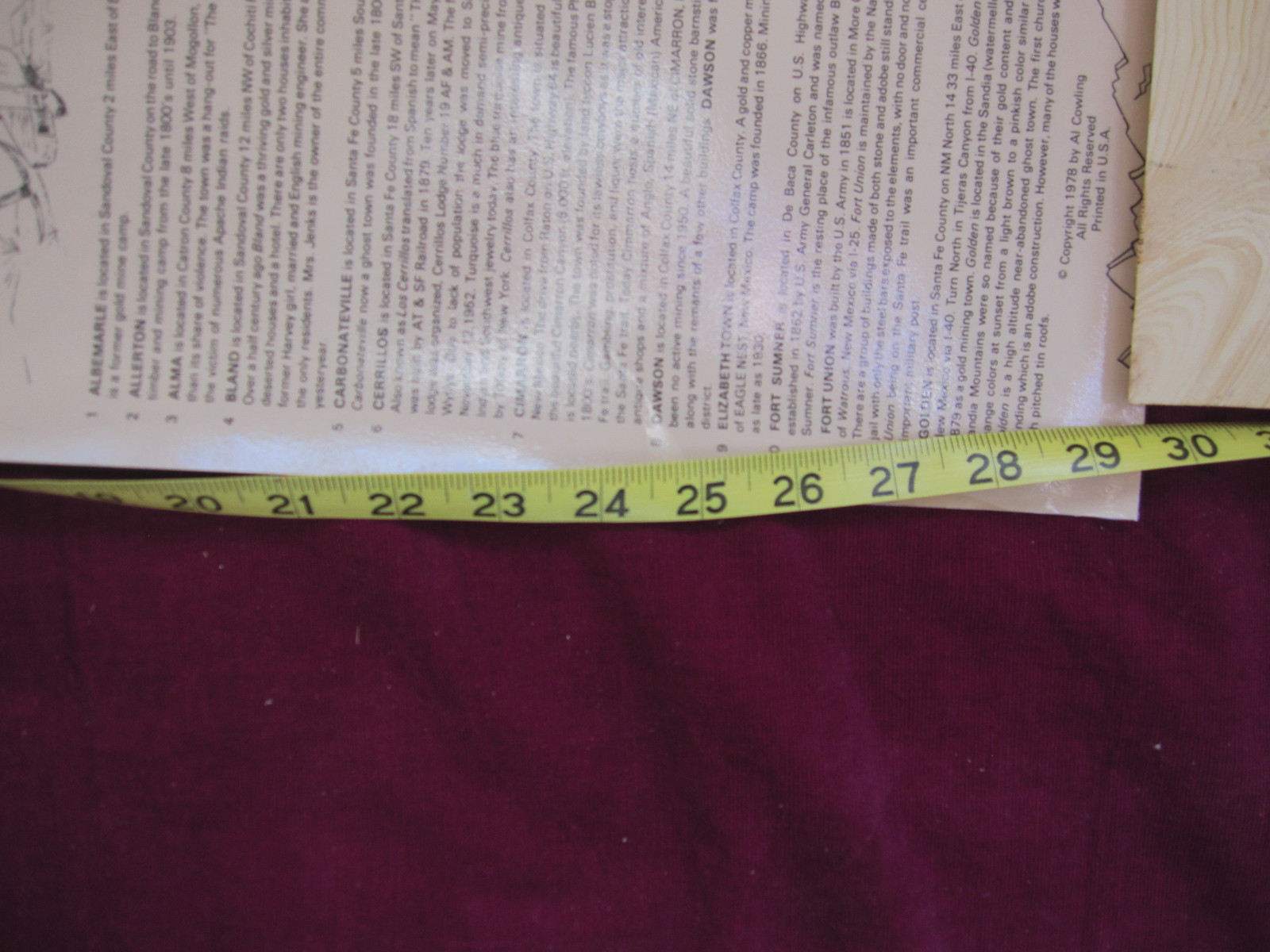 New Mexico Map of Ghost Towns & Gold Mines, 1978, preowned but looks great