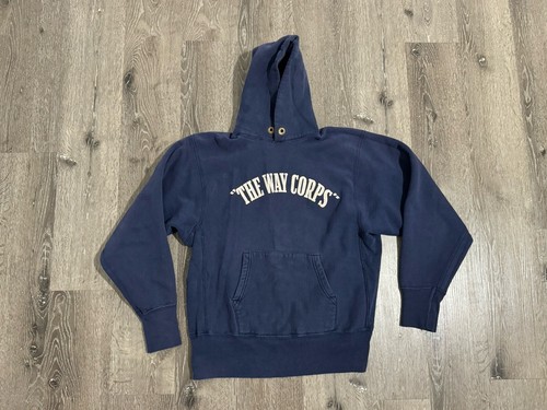 Vintage Champion Reverse Weave Hoodie Mens Medium US Navy
