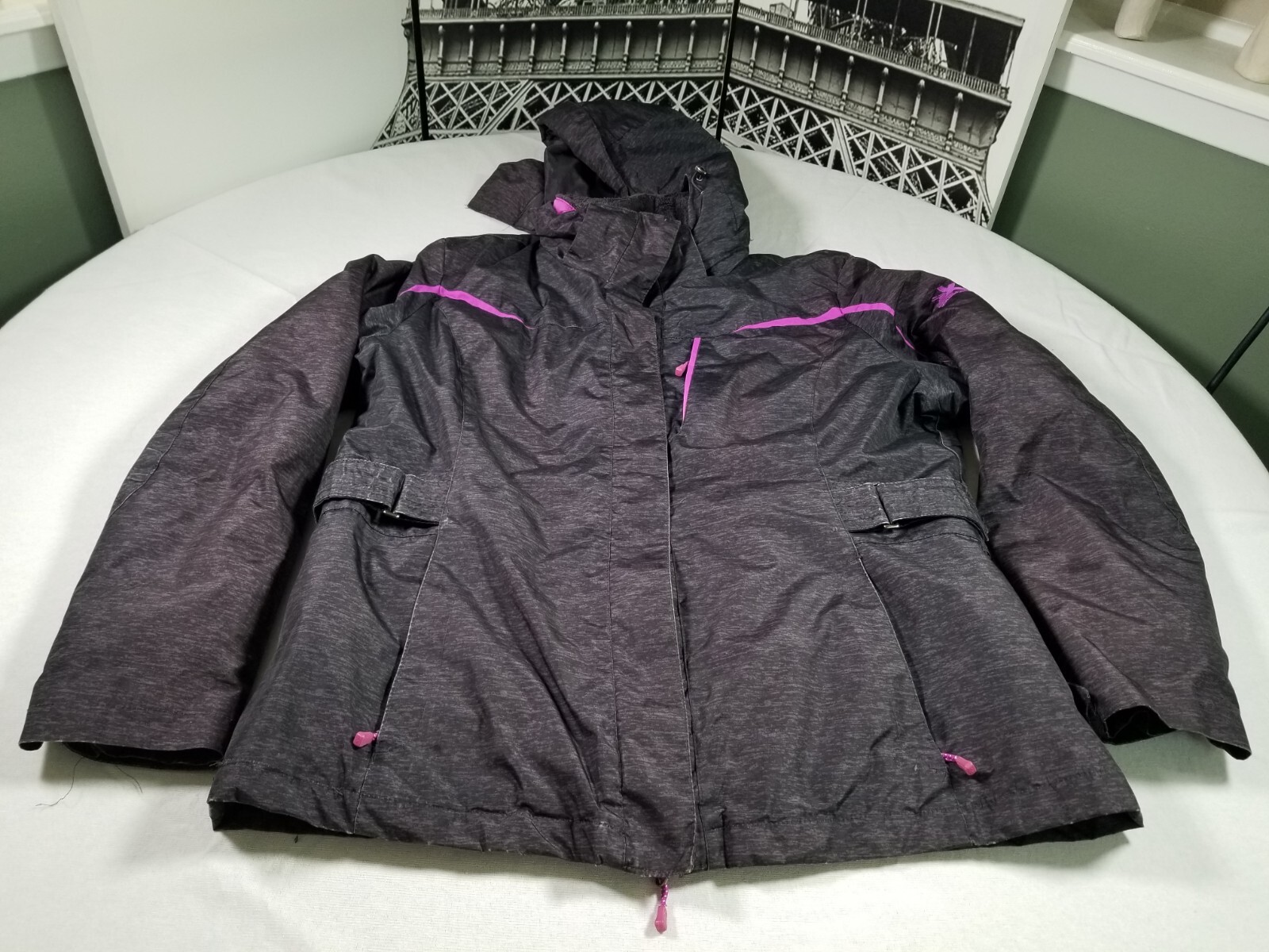 ZX ZeroXposur Coat Womens Medium Black Hooded Jacket Outdoor ZX ZeroXposur Coat Womens Medium Black Hooded Jacket Outdoor