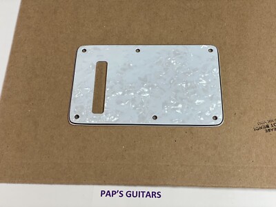 NEW  3-PLY White Pearloid Stratocaster Back Cover