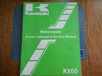 1983 83 KAWASAKI KX60 KX60-A1 KX 60 KX60A1 OWNER'S OWNER SERVICE MANUAL #1