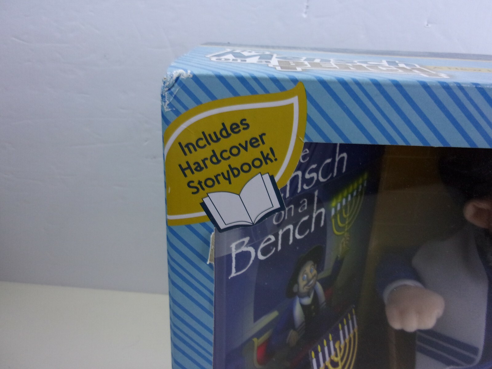 The Mensch on a Bench Mench Doll and Book new Hanukkah Family Tradition Plush