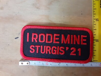 2021 ''I Rode Mine'' Sturgis, SD Harley-D 81st MC Rally Jacket/Vest Patch Red