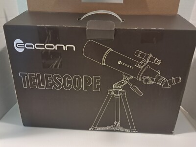 EACONN Astronomy Telescope 80mm Az 600mm Refractor, Compact/Portable (NEW)