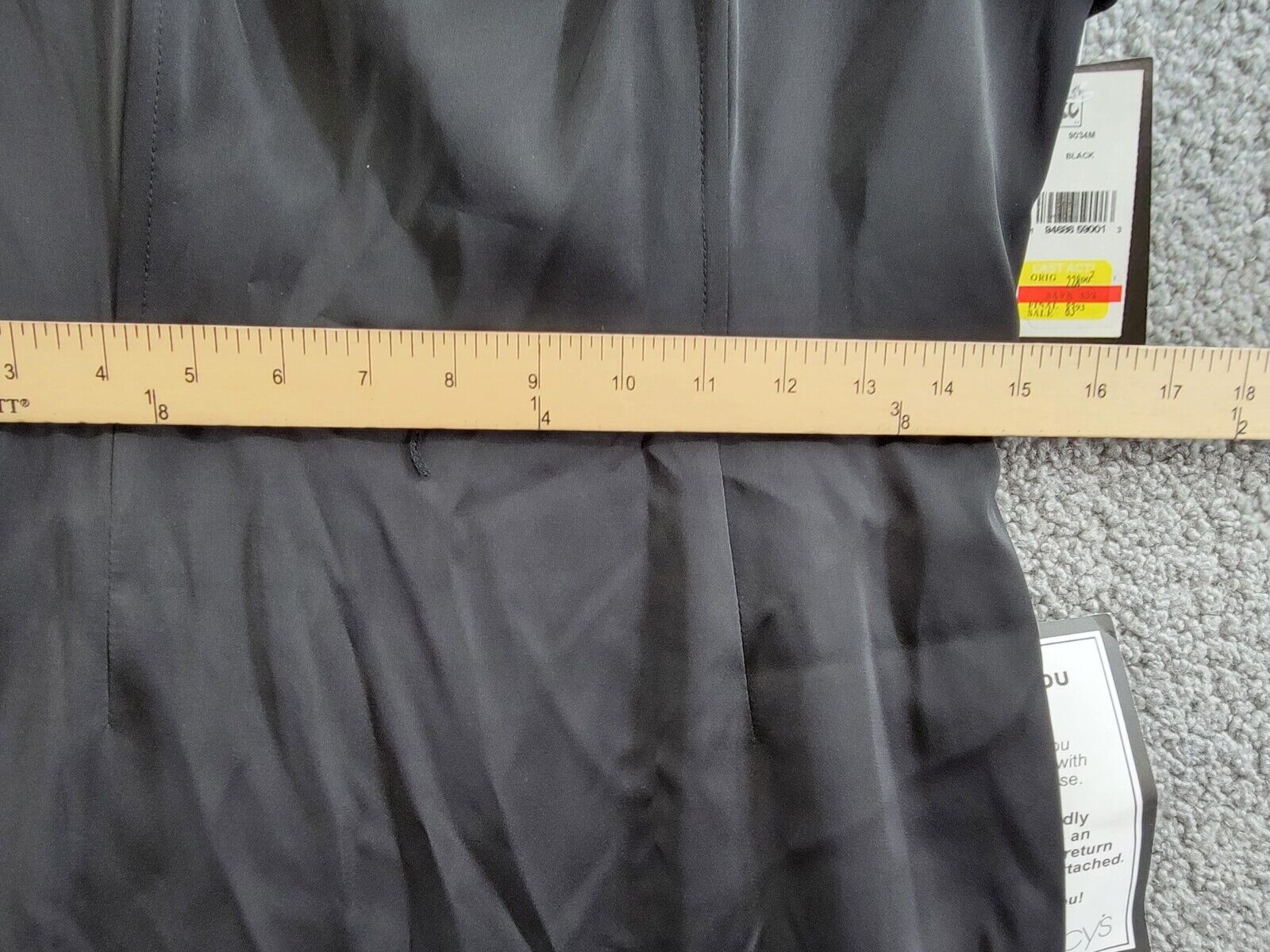 Taylor Corset-Style Bubble-Hem Dress Women's 8 Black Square Neck Back Zipped - Picture 6 of 16