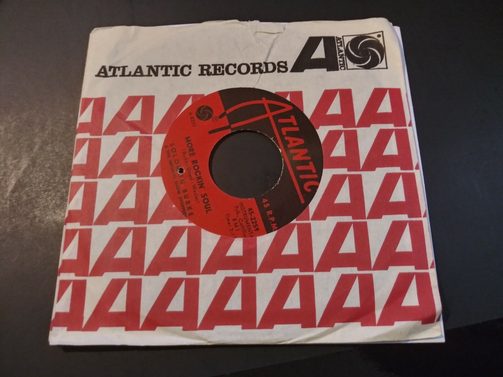 Solomon Burke - More Rockin' Soul VG+ Original 45 RPM