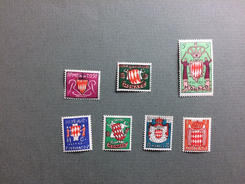 Monaco Timbres Blasons X7