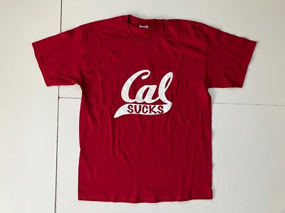 STANFORD UNIVERSITY College Football CAL BERKELEY SUCKS T-SHIRT Big Game Men's L