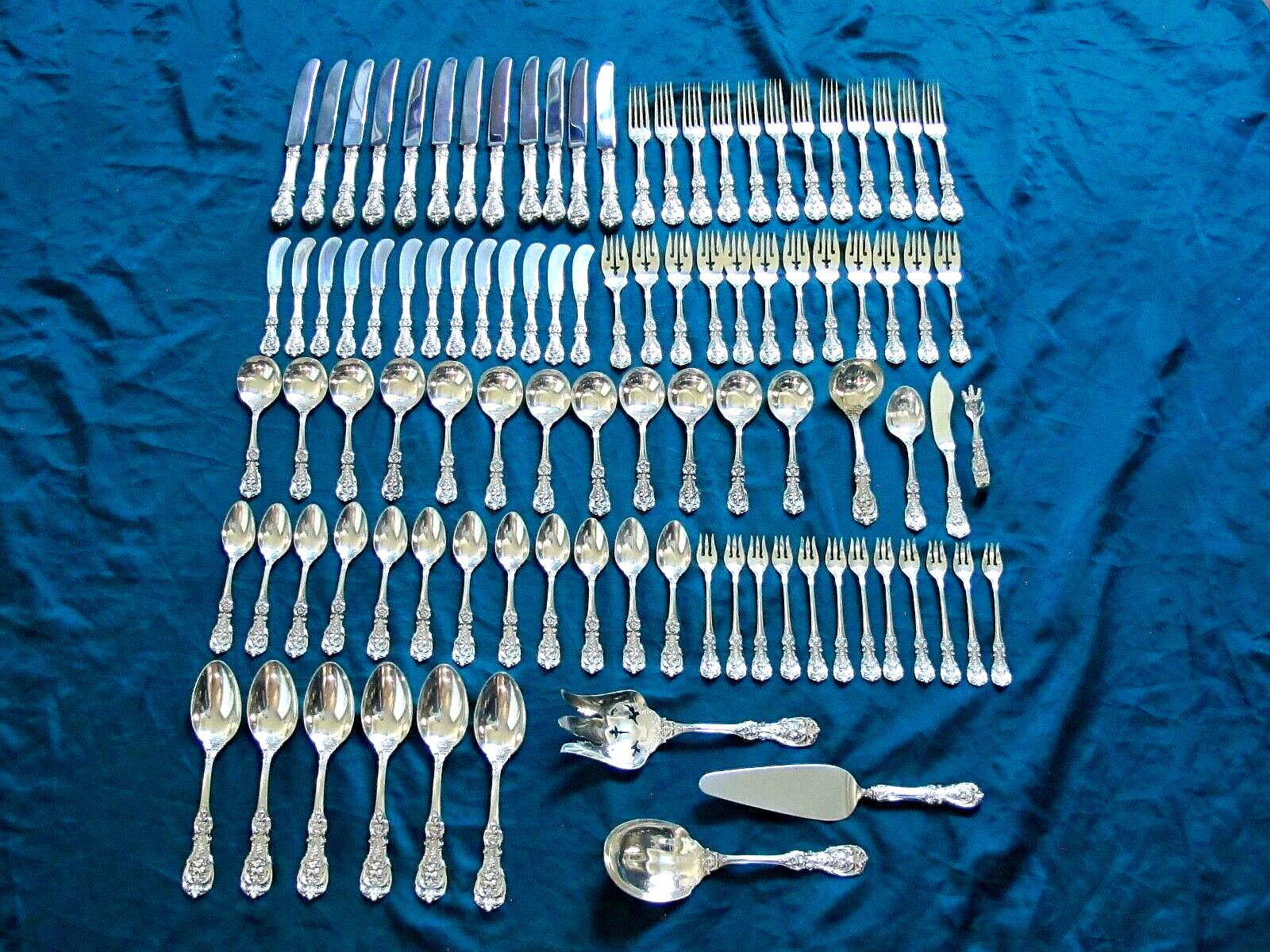 Reed & Barton Francis I Sterling Silver flatware for 12 - 98 pc