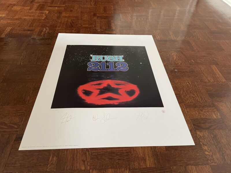 Rush 2112 Plate Signed Limited Edition Licensed Lithograph 2446/2500