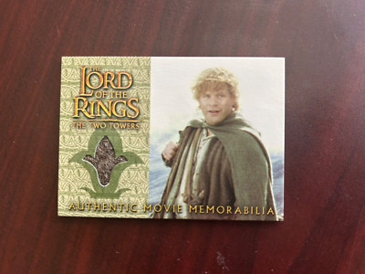 2002 Topps lord of the rings, the two towers, Sam's travel jacket patch Relic