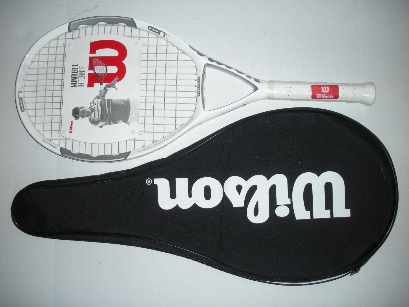 【デカラケ・115in】Wilson テニスラケット ncode n1 ホワイト 2 Wilson NCode N1 Oversize 115 sq. in. Tennis Racquet 4 3/8